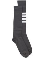 Thom Browne chaussettes à détail rayé - Gris