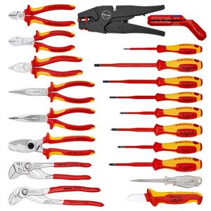 Knipex Gereedschapskoffer (met inhoud) 20-delig Electricien (b x h x d) 480 x 175 x 370 mm