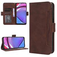 Cardholder Series Motorola Moto G Power 5G Portemonnee Hoesje - Bruin