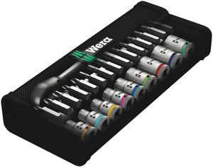 Wera 8100 SA 11 Zyklop Metal-ratelset, 28-delig gereedschapsset Omschakelpal, 1/4"-aandrijving