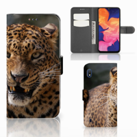 Samsung Galaxy A10 Telefoonhoesje met Pasjes Luipaard