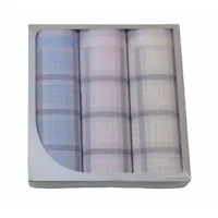 3 Stuks - Dames zakdoeken Check - Stoffen katoenen zakdoeken - Cadeau verpakking