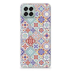 Samsung Galaxy M33 TPU Siliconen Hoesje Tiles Color