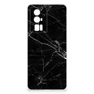 Xiaomi Poco F5 Pro TPU Siliconen Hoesje Marmer Zwart - Origineel Cadeau Vader