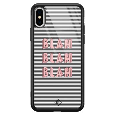 iPhone XS Max glazen hardcase - Blah blah blah