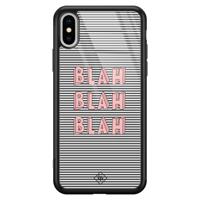 iPhone XS Max glazen hardcase - Blah blah blah