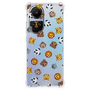 Doorzichtige Silicone Hoesje voor OPPO Reno10 | 10 Pro Dieren Emojis