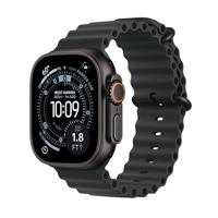 Apple Watch Ultra 3 GPS + Cellular 49 mm Premium hardloop- en multisport-smartwatch met robuuste kast van zwart titanium, zwart Ocean‑bandje. Gezondheid en conditie uitgebreid bijhouden