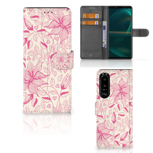 Sony Xperia 5III Hoesje Pink Flowers