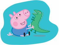 Peppa Pig sierkussen crocodile 40X40 cm blauw - thumbnail