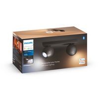 Philips Lighting Hue LED-plafondspots 871951433908800 Hue White Amb. Buckram Spot 2 flg. schwarz 2x350lm inkl. Dimmschalter GU10 10 W - thumbnail