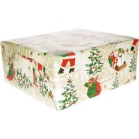 Pakket Van 4x Stuks Kerst Cadeaupapier/inpakpapier Wit Met Kerstman Print 200 X 70cm - Cadeaupapier