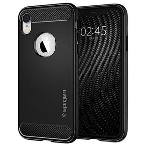 Spigen Rugged Armor iPhone XR TPU Hoesje - Mat Zwart