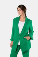 Ulla Popken Blazer, fijne structuur, sjaalkraag, 2 naadzakken - Grote Maten