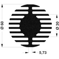 Fischer Elektronik 10104067 SK 578 15 ME LED-koellichaam 2.61 K/W (Ø x h) 60 mm x 15 mm