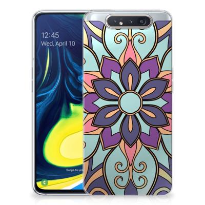 Samsung Galaxy A80 TPU Case Purple Flower Samsung Galaxy A80 TPU Case Purple Flower
