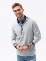 Heren sweatshirt met opstaande kraag B1015 - grijs, maat S