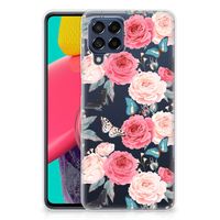 Samsung Galaxy M53 TPU Case Butterfly Roses - thumbnail