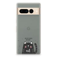 Google Pixel 7 Pro Telefoonhoesje met Naam Cat Good Day - thumbnail