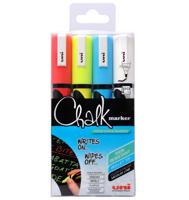 Uni - Chalkmarker 5M - Assorted colors, 4 pc
