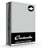 Cinderella Jersey Split-Topper Hoeslaken Light Grey-Lits-jumeaux (160x200/210 cm) - thumbnail