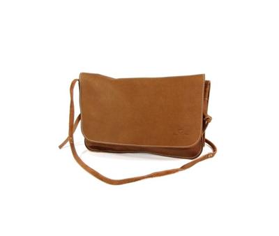 Handgemaakte Handtas schoudertas clutch GRITTA Cognac