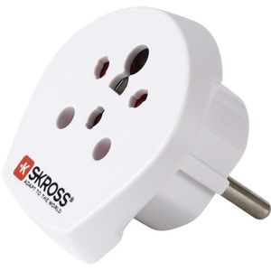 Skross 1.500217-E netstekker adapter Type C (Europlug) Universeel Wit