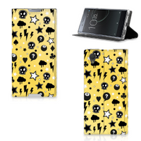 Mobiel BookCase Sony Xperia L1 Punk Geel - thumbnail