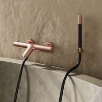 Saniclear Copper Pro thermostatische badkraan met handdouche geborsteld koper