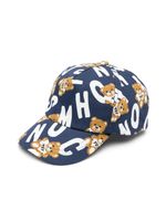 Moschino Kids casquette à logo imprimé - Bleu