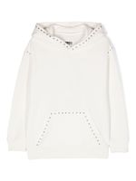 MM6 Maison Margiela Kids hoodie clouté en coton - Blanc