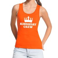 Kingsday crew tanktop / mouwloos shirt oranje dames XL  - - thumbnail