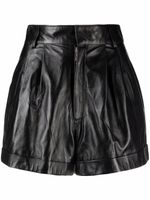 Manokhi short Jett en cuir - Noir