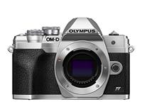 Olympus Olympus OM-D E-M10 Mark IV Micro-Four-Thirds-Systeemcamera, 20 MP Sensor, 5-Assige Beeldstabilisatie, Selfie LCD-Scherm, Elektronische Zoeker, 4K-Video, Krachtige AF, WiFi, Zilver