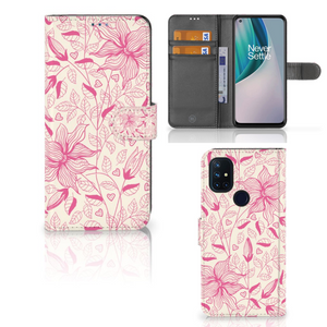 OnePlus Nord N10 Hoesje Pink Flowers