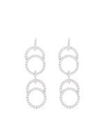 Courbet boucles d'oreilles pendantes Celeste en or blanc recyclé 18ct pavées de diamants créés en laboratoire - Argent