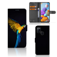 Samsung Galaxy A21s Telefoonhoesje met Pasjes Papegaai