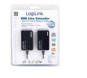 LogiLink UA0021D Extender (verlenging) USB 1.1 via netwerkkabel RJ45 60 m