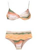 Lygia & Nanny bikini Verônica à imprimé graphique - Marron