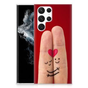 Samsung Galaxy S22 Ultra Silicone Back Cover Liefde - Origineel Romantisch Cadeau