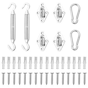 VidaXL 8-delige Zonneschermaccessoireset roestvrij staal