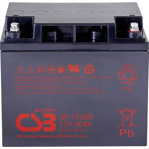 CSB Battery GP 12400 Standby USV Loodaccu 12 V 40 Ah Loodvlies (AGM) (b x h x d) 197 x 171 x 165 mm M5-schroefaansluiting Onderhoudsvrij, Geringe zelfontlading