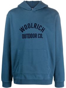 Woolrich hoodie en coton à logo imprimé - Bleu