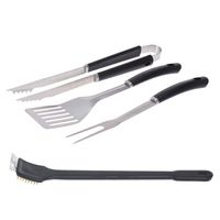 BBQ/barbecue gereedschap set 4-delig RVS - thumbnail