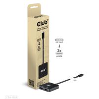 club3D CSV-1558 USB-C-displaykabel USB-C / HDMI Adapter USB-C stekker, HDMI-A-bus 15 cm Zwart