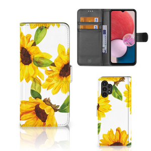 Hoesje voor Samsung Galaxy A13 (4G) Zonnebloemen