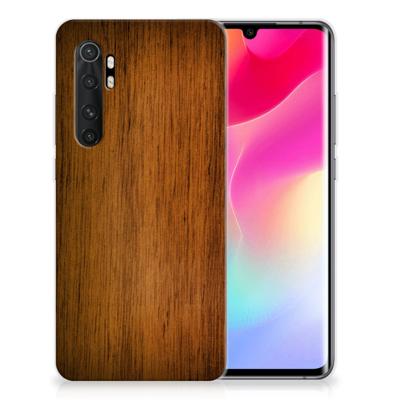 Xiaomi Mi Note 10 Lite Bumper Hoesje Donker Hout Xiaomi Mi Note 10 Lite Bumper Hoesje Donker Hout