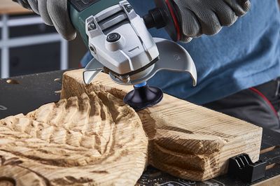 Wolfcraft 5607000 Schuurselset voor haakse slijper, 4-delig Diameter 50 mm