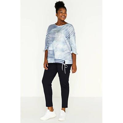 No Secret gestreepte top blauw/wit/zilver