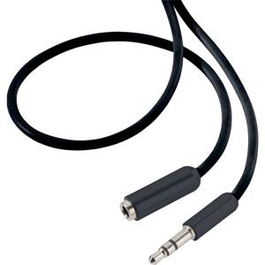 SpeaKa Professional SP-7870476 Jackplug Audio Verlengkabel [1x Jackplug male 3,5 mm - 1x Jackplug female 3,5 mm] 0.50 m Zwart SuperSoft-mantel